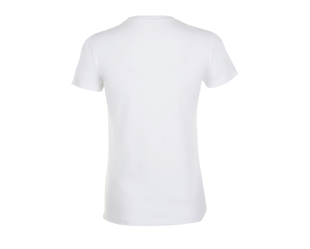 Damski T-shirt Slim z Krótkim Rękawem - White