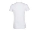 Damski T-shirt Slim z Krótkim Rękawem - White