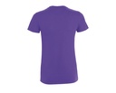 Damski T-shirt Slim z Krótkim Rękawem - Dark Purple