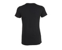 Damski T-shirt Slim z Krótkim Rękawem - Deep Black