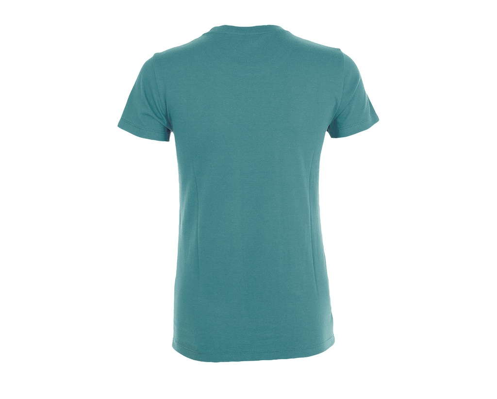 Damski T-shirt Slim z Krótkim Rękawem - Duck Blue