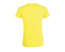 Damski T-shirt Slim z Krótkim Rękawem - Lemon