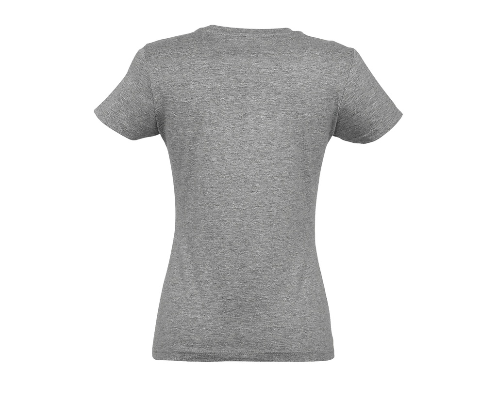Damski t-shirt slim z krótkim rękawem - Grey Melange