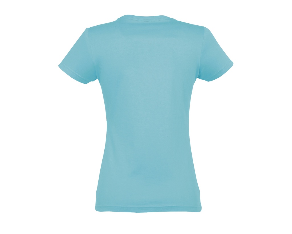 Damski t-shirt slim z krótkim rękawem - Atoll Blue