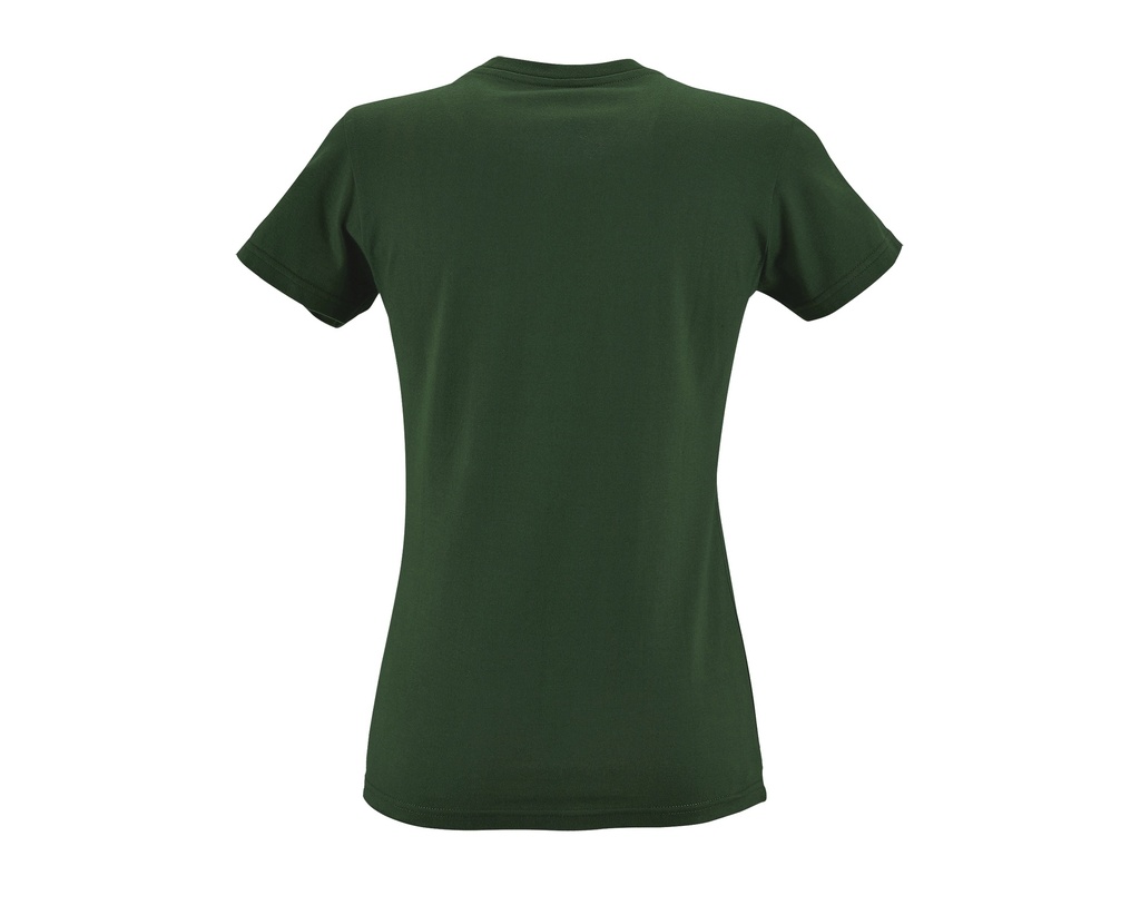 Damski t-shirt slim z krótkim rękawem - Bottle Green