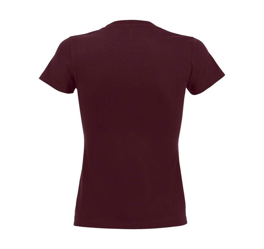 Damski t-shirt slim z krótkim rękawem - Burgundy