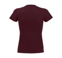 Damski t-shirt slim z krótkim rękawem - Burgundy