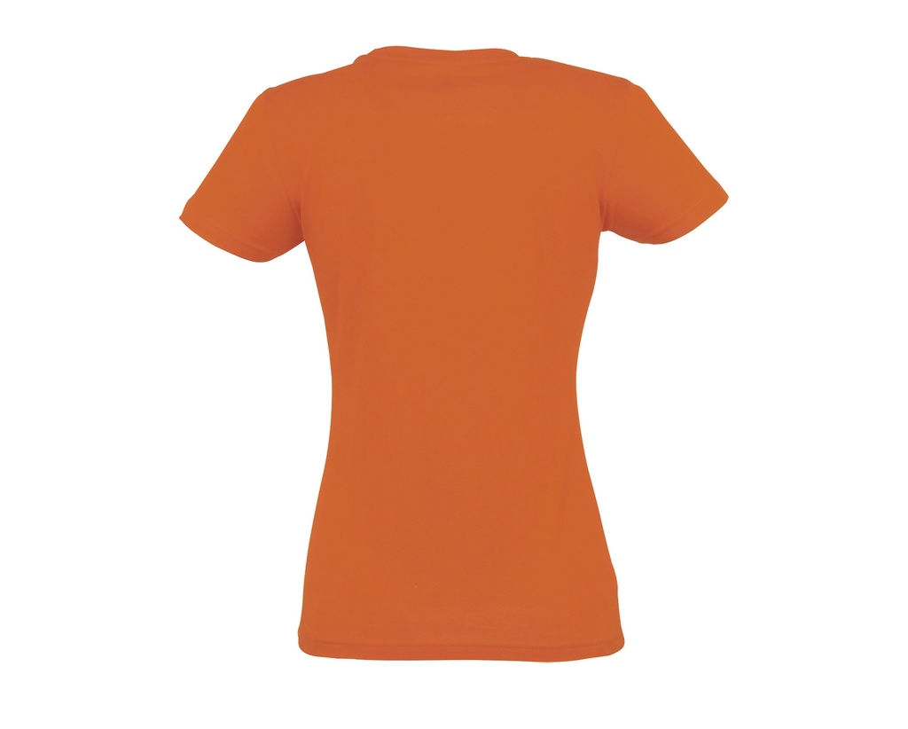 Damski t-shirt slim z krótkim rękawem - Orange