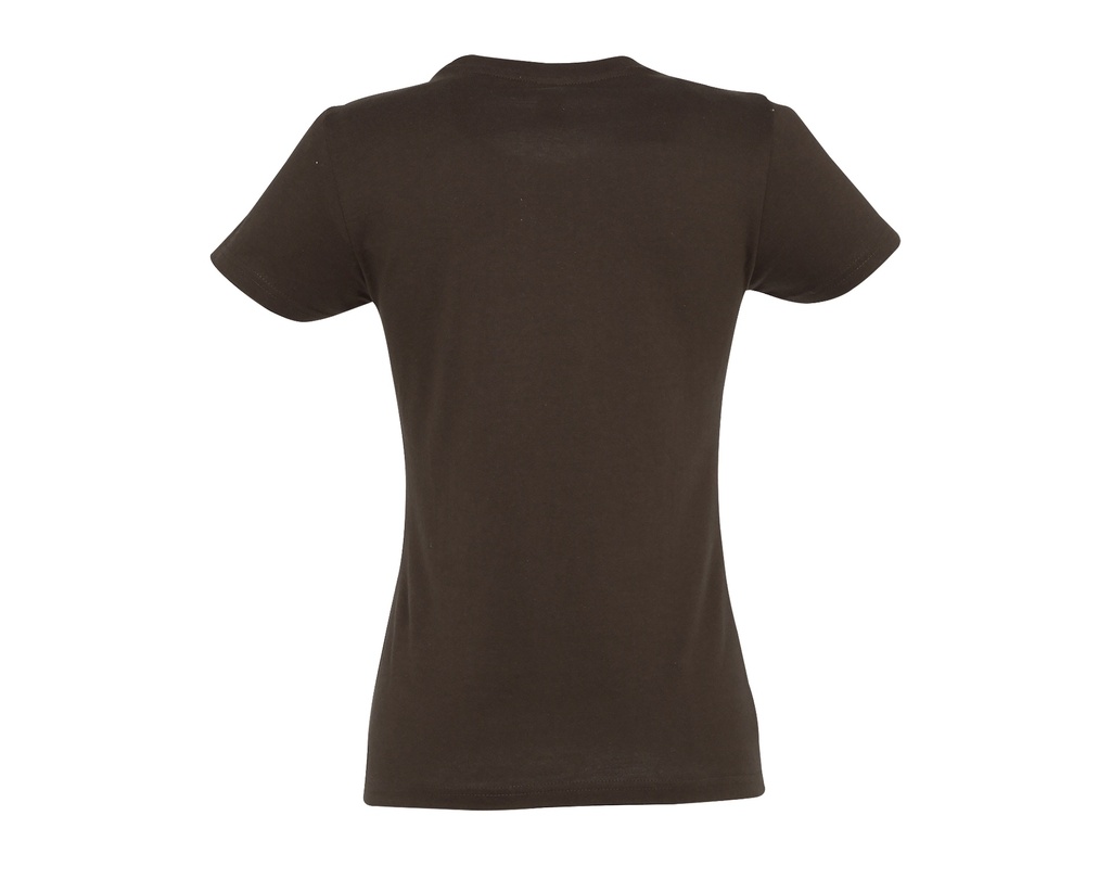 Damski t-shirt slim z krótkim rękawem - Chocolate