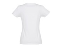 Damski t-shirt slim z krótkim rękawem - White