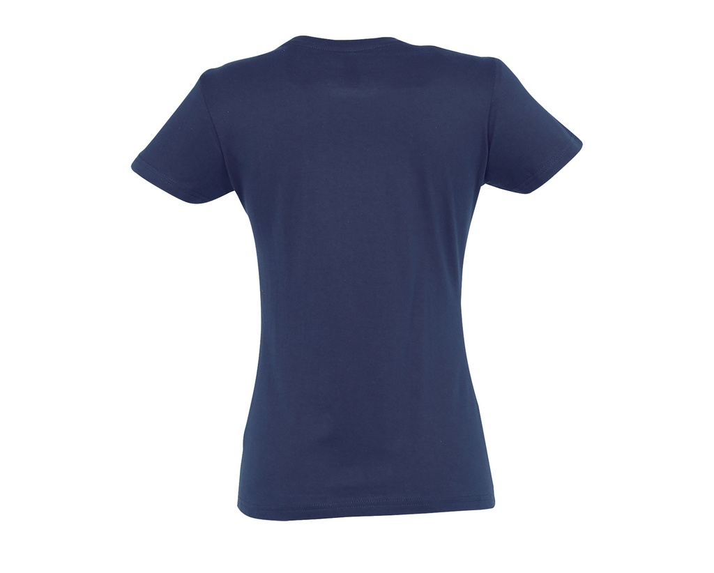 Damski t-shirt slim z krótkim rękawem - French Navy