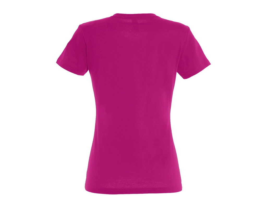 Damski t-shirt slim z krótkim rękawem - Fuchsia