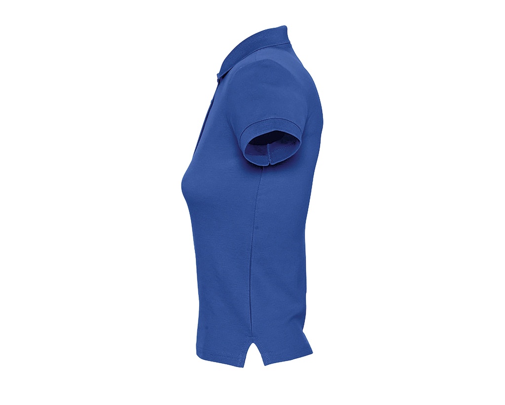 Damska koszulka polo slim z krótkim rękawem - Royal Blue 241