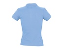 Damska koszulka polo slim z krótkim rękawem - Sky Blue