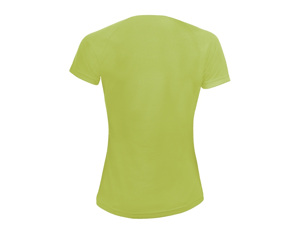 Damska koszulka sportowa z raglanowymi rękawami - Apple Green