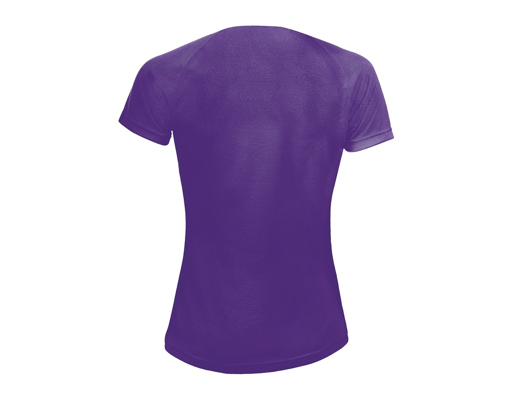 Damska koszulka sportowa z raglanowymi rękawami - Dark Purple