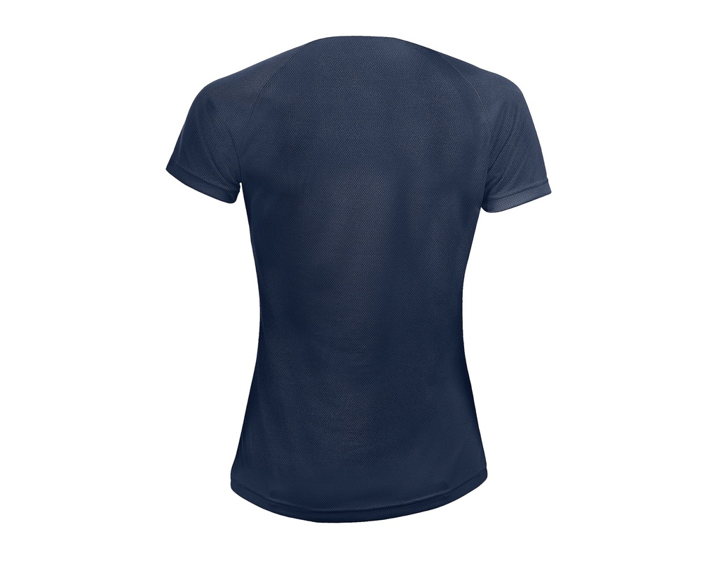 Damska koszulka sportowa z raglanowymi rękawami - French Navy