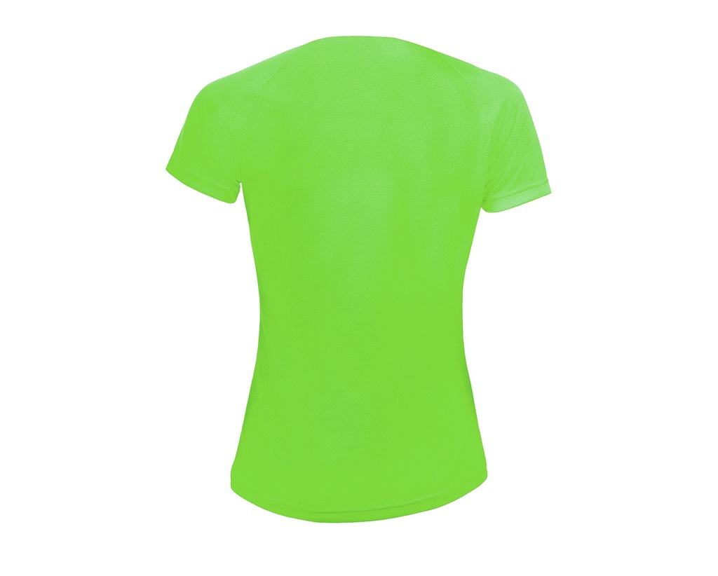 Damska koszulka sportowa z raglanowymi rękawami - Neon Green