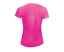 Damska koszulka sportowa z raglanowymi rękawami - Neon Pink