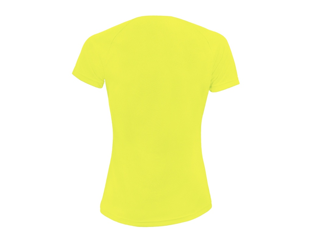 Damska koszulka sportowa z raglanowymi rękawami - Neon Yellow
