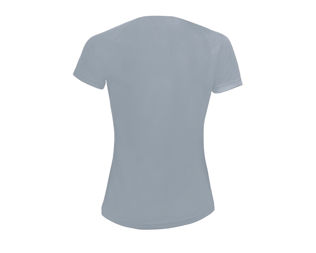 Damska koszulka sportowa z raglanowymi rękawami - Pure Grey