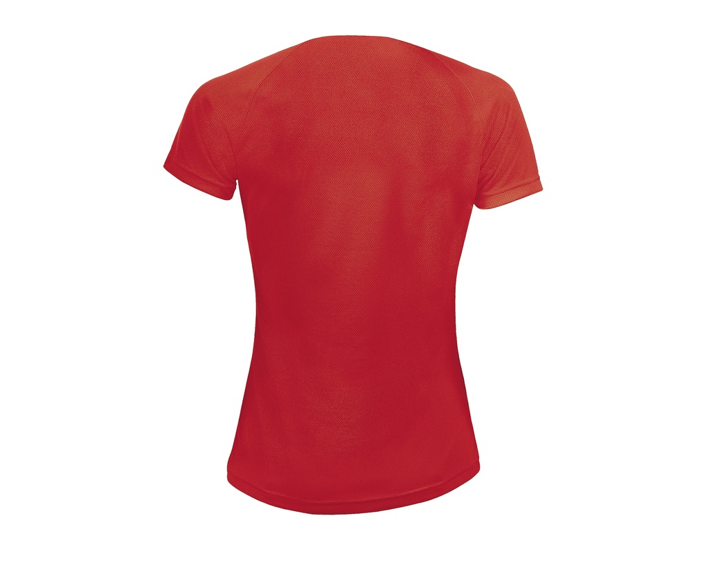 Damska koszulka sportowa z raglanowymi rękawami - Red