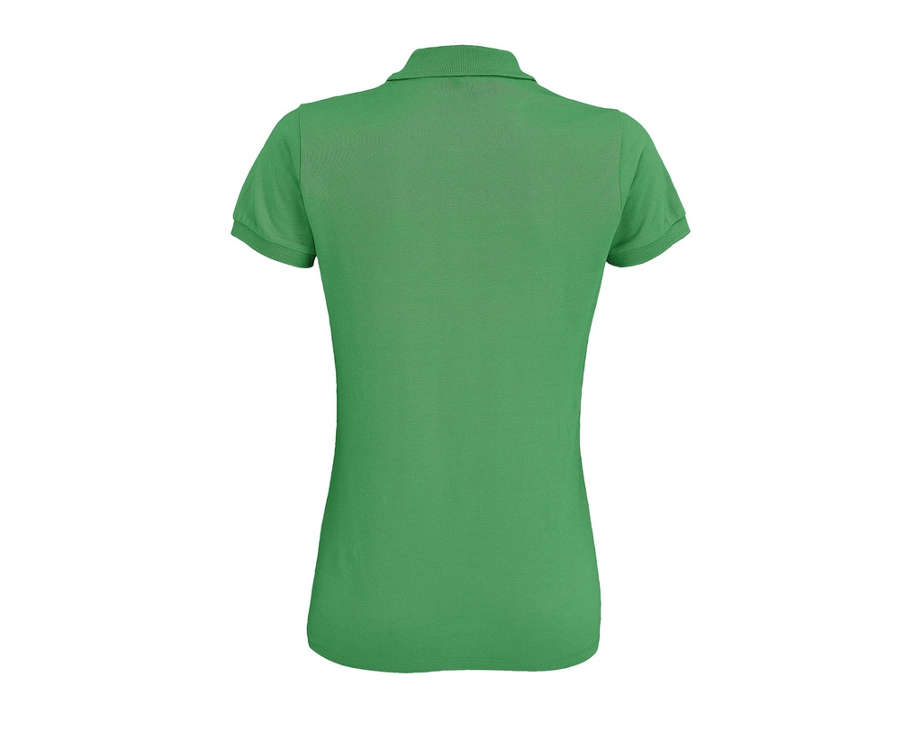 Damska Koszulka Polo Slim z Krótkim Rękawem - Spring Green