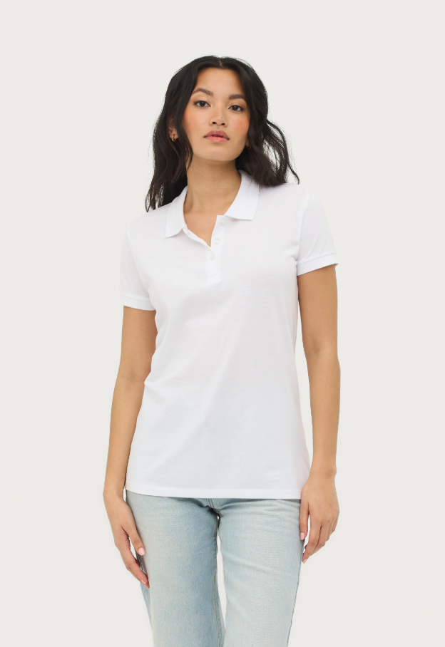 Damska Koszulka Polo Slim z Krótkim Rękawem - Royal Blue 241