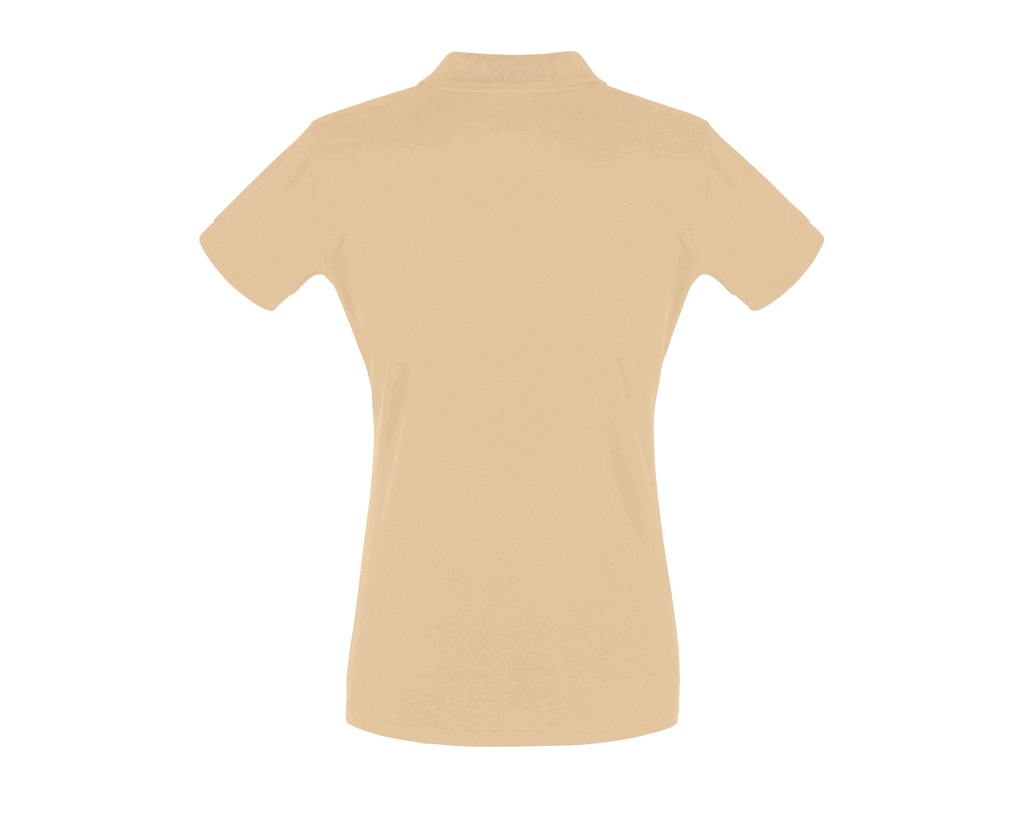 Damska Koszulka Polo Slim z Krótkim Rękawem - Sand