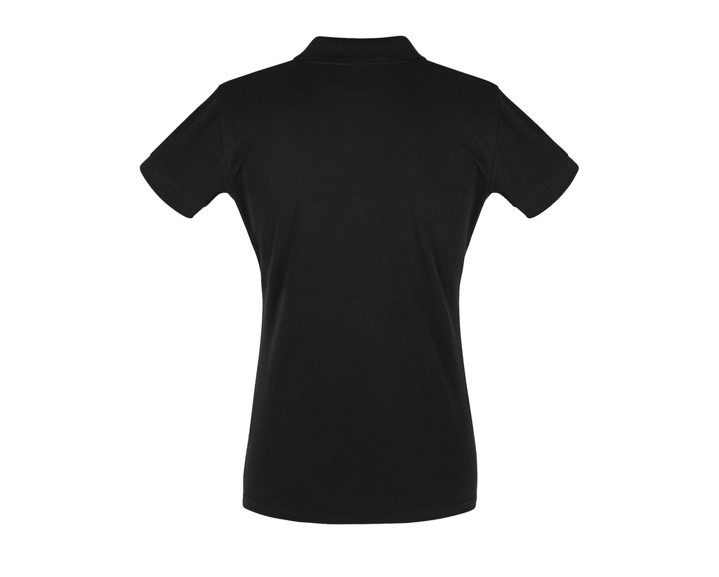 Damska Koszulka Polo Slim z Krótkim Rękawem - Black