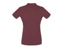 Damska Koszulka Polo Slim z Krótkim Rękawem - Burgundy