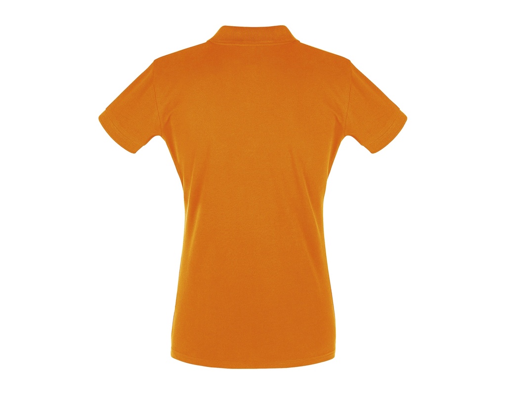 Damska Koszulka Polo Slim z Krótkim Rękawem - Orange