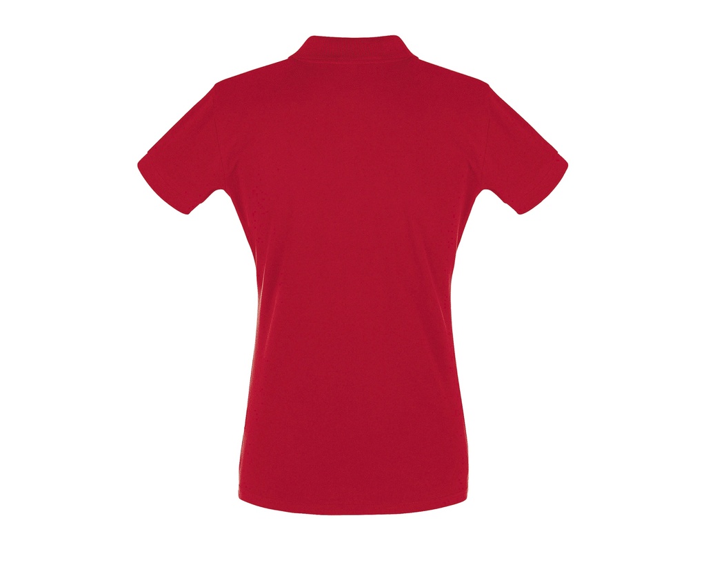 Damska Koszulka Polo Slim z Krótkim Rękawem - Red