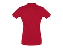 Damska Koszulka Polo Slim z Krótkim Rękawem - Red