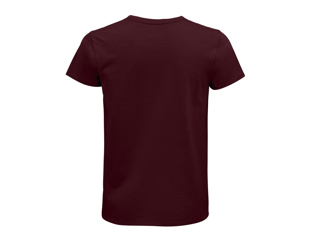 T-shirt męski z krótkim rękawem, bawełna organiczna - Burgundy