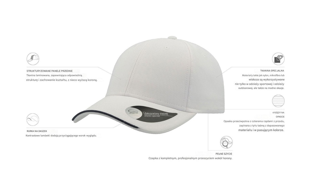 Czapka Estoril - White