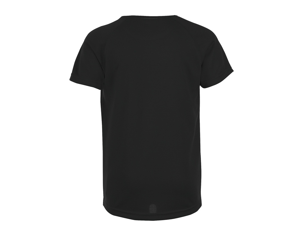 Koszulka dziecięca raglanowa z przedłużonym tyłem - Black
