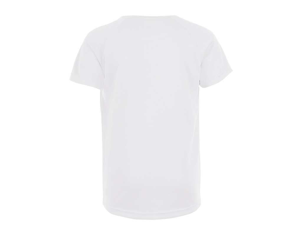 Koszulka dziecięca raglanowa z przedłużonym tyłem - White