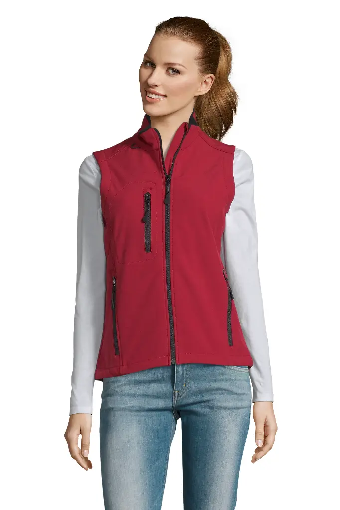Damska bezrękawnik softshell wodoodporny - Red