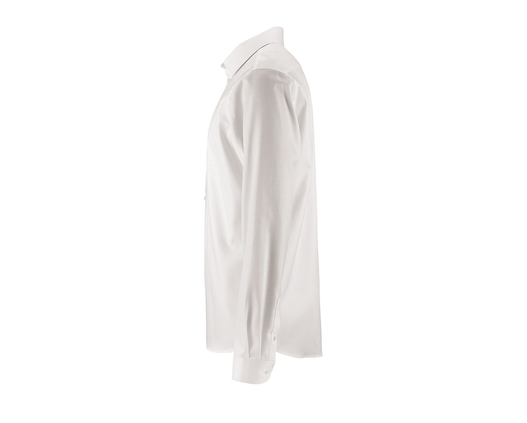 Męska koszula z teksturą, długi rękaw - White