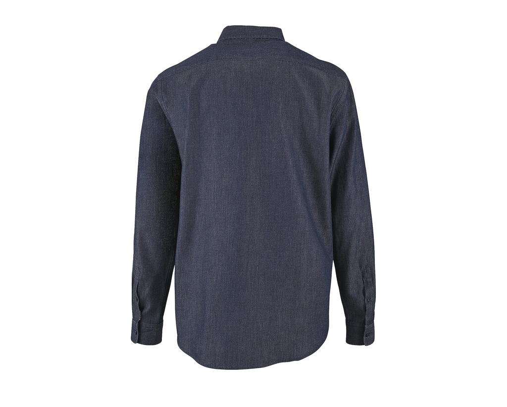 Męska koszula denimowa z długim rękawem - Denim Brut