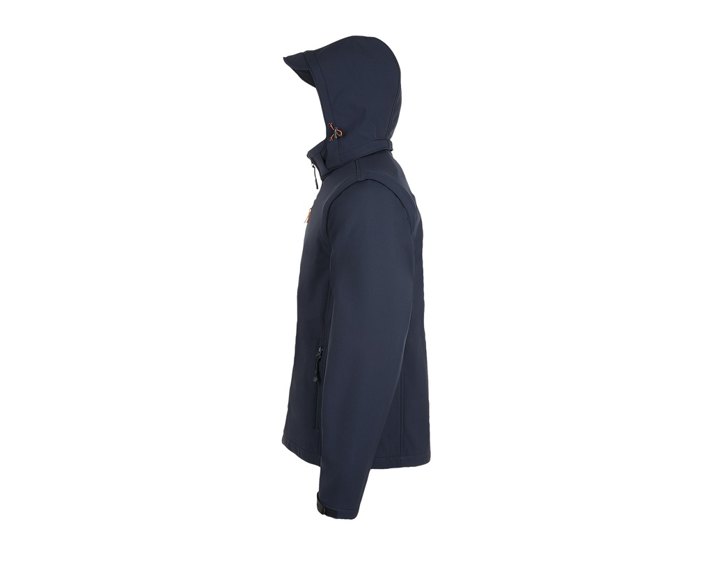 Kurtka Softshell Unisex z Odpinanym Kapturem i Rękawami - French Navy