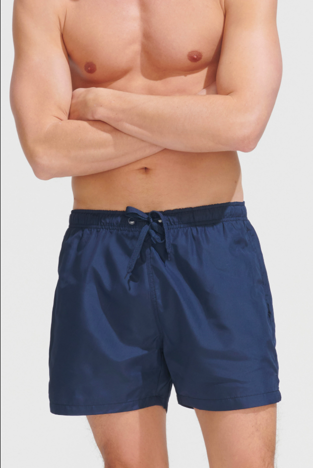 Szorty kąpielowe z elastycznym pasem - Black