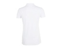 Damskie polo dopasowane z krótkim rękawem - White