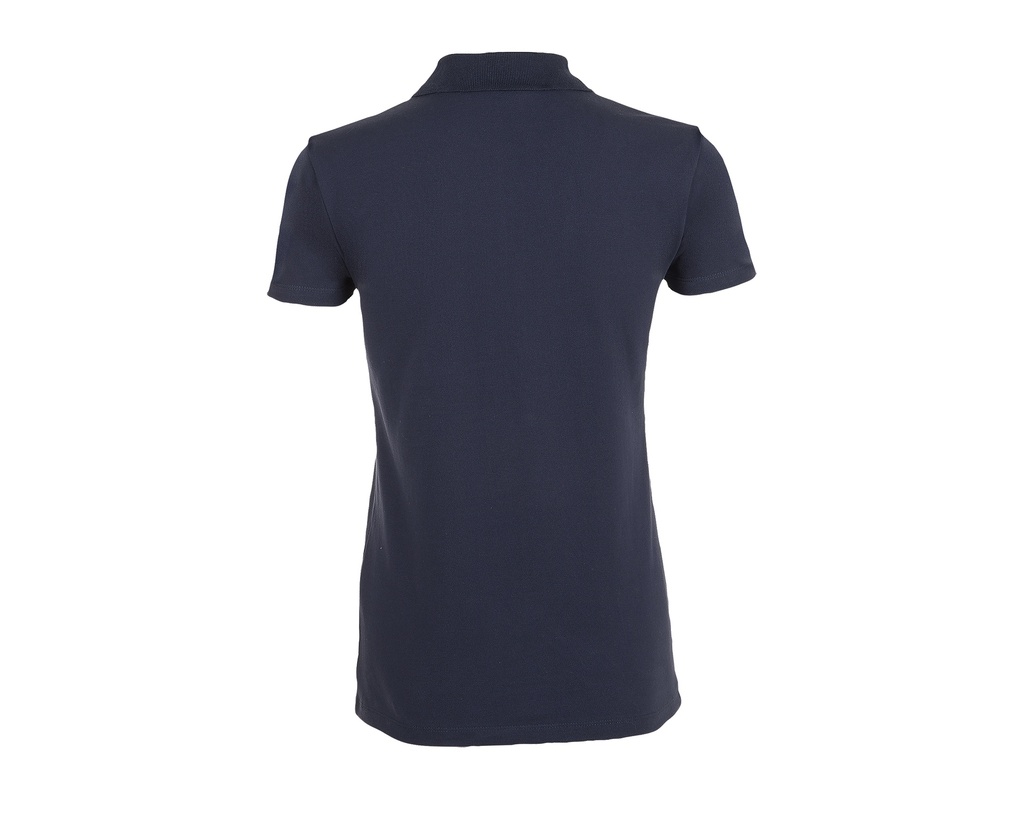 Damskie polo dopasowane z krótkim rękawem - French Navy