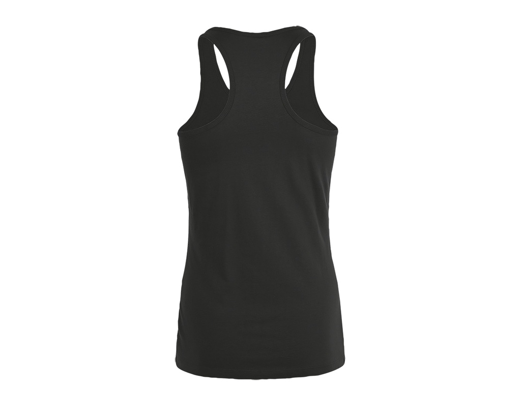Damski top bez rękawów racerback - Deep Black