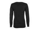 Damski sweter slim z dekoltem w serek - Black