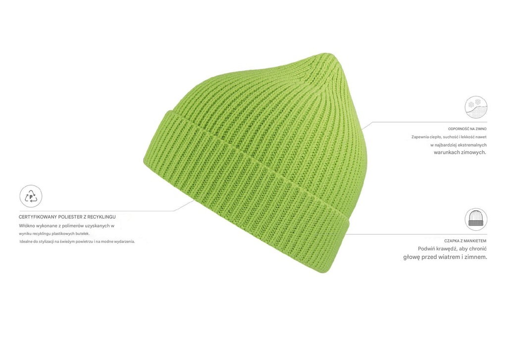 Czapka Andy - Acid Green
