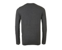 Sweter męski slim z dekoltem w serek - Charcoal Melange