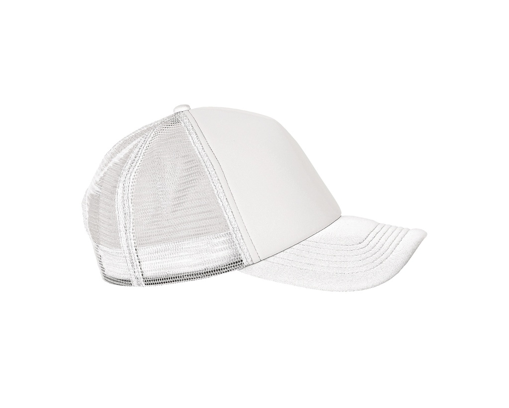 Czapka z piankowym panelem i siateczką - White